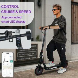 Monopattino elettrico pieghevole per adulti,8.5"/10" Pneumatici,portata massima 30-45 chilometri,4 ammortizzatori, control... - immagine 5