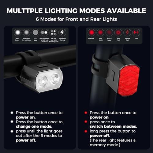 Blendura Luci Bicicletta LED, Luci Bici Anteriore Posteriori USB Ricaricabili Luci per Bicicletta Luce MTB Adatto per Varie B 3 B0FCM969TM gal 2 69cfa61dacbef Blendura Luci Bicicletta LED, Luci Bici Anteriore Posteriori USB Ricaricabili Luci per Bicicletta Luce MTB Adatto per Varie B