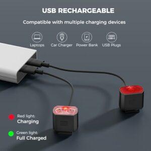 Blendura Luci Bicicletta LED, Luci Bici Anteriore Posteriori USB Ricaricabili Luci per Bicicletta Luce MTB Adatto per Varie B 9 Blendura Luci Bicicletta LED, Luci Bici Anteriore Posteriori USB Ricaricabili Luci per Bicicletta Luce MTB Adatto per Varie B - immagine 5