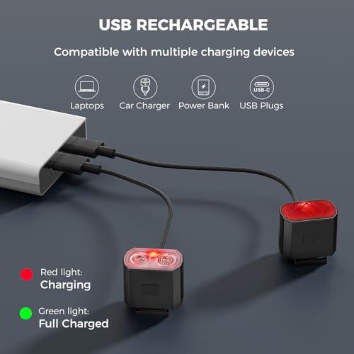 Blendura Luci Bicicletta LED, Luci Bici Anteriore Posteriori USB Ricaricabili Luci per Bicicletta Luce MTB Adatto per Varie B 4 B0FCM969TM gal 3 69cfa6206b59d Blendura Luci Bicicletta LED, Luci Bici Anteriore Posteriori USB Ricaricabili Luci per Bicicletta Luce MTB Adatto per Varie B