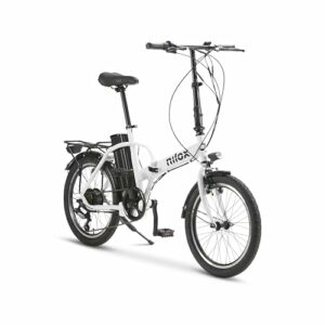 Nilox, Ebike, Bici Elettrica Pieghevole, Fino a 40 km di Autonomia, Fino a 25 Km/h, Motore da 36 V/250 W e Batteria 36 V, Gom - immagine 4