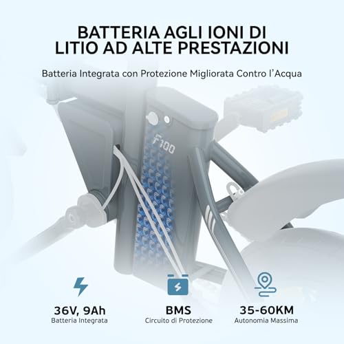 B0FCMHFTJJ gal 1 69cfc887b9a97 ESKUTE F100 Bici Elettrica Per Adulti, 14" Pieghevole Bicicletta Elettrica, Batteria 36V 9Ah, 25 km/h & Autonomia 25-50 km, D