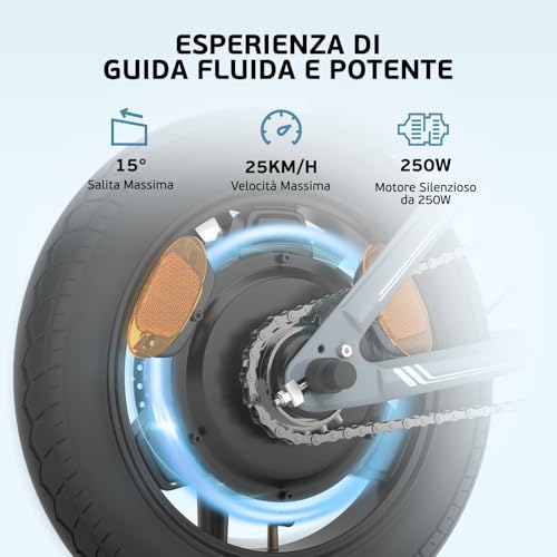 B0FCMHFTJJ gal 2 69cfc88aa90db ESKUTE F100 Bici Elettrica Per Adulti, 14" Pieghevole Bicicletta Elettrica, Batteria 36V 9Ah, 25 km/h & Autonomia 25-50 km, D