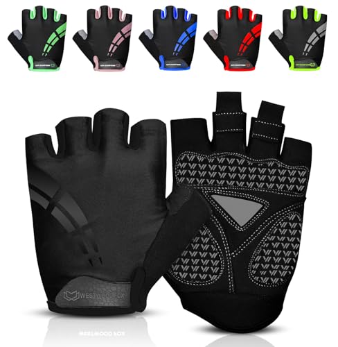 B0FDLCJWZL gal 0 69cf8c182a64b WESTWOOD FOX Guanti da ciclismo per uomo e donna, guanti unisex con imbottitura in gel antiscivolo, traspiranti, con palmo pe