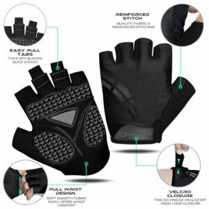 WESTWOOD FOX Guanti da ciclismo per uomo e donna, guanti unisex con imbottitura in gel antiscivolo, traspiranti, con palmo pe - immagine 3