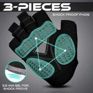 WESTWOOD FOX Guanti da ciclismo per uomo e donna, guanti unisex con imbottitura in gel antiscivolo, traspiranti, con palmo pe - immagine 5