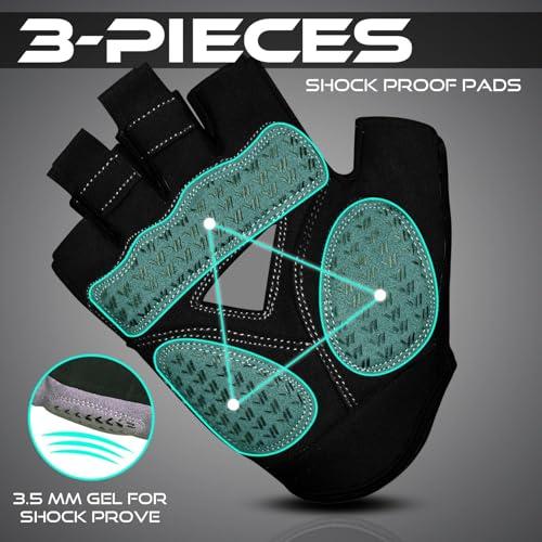 B0FDLCJWZL gal 3 69cf8c238faed WESTWOOD FOX Guanti da ciclismo per uomo e donna, guanti unisex con imbottitura in gel antiscivolo, traspiranti, con palmo pe