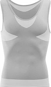 MEETWEE Canotta a Compressione da Uomo,Camicia Manica Corto Asciugatura Maglietta Senza Maniche Modellante e Snellente Bod...