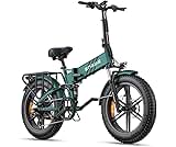 ENGWE Bicicletta Elettrica Pieghevole| 768Wh 16AH Durata 110KM| 20"×4.0" Fat Tire|Sensore di Coppia| Sospensione Completa| 8 Velocità| ENGINE Pro 2.0