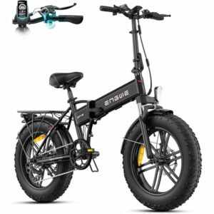 ENGWE Bici Elettrica Pieghevole, Bicicletta Elettrica da 48V 13Ah Batteria Rimovibile, Autonomia di 50-120 km E-bike，20"×4.0"