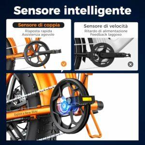ENGWE Bici Elettrica Pieghevole, Bicicletta Elettrica da 48V 13Ah Batteria Rimovibile, Autonomia di 50-120 km E-bike，20"×4.0" - immagine 4