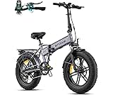 ENGWE Bici Elettrica Pieghevole, Bicicletta Elettrica da 48V 13Ah Batteria Rimovibile, Autonomia di 50-120 km E-bike，20"×4.0" Fat Tire 7 Velocità ebike da per Ogni Terreno