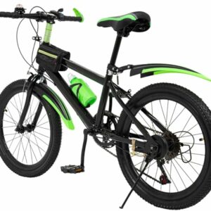 KigerNee Mountain bike da 20 pollici con cambio a 7 marce, capacità di carico 85 kg, regolabile per mountain bike, catena di