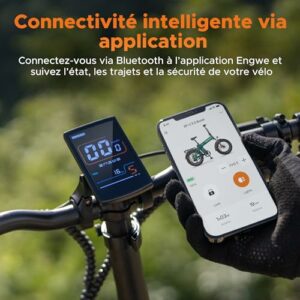 ENGWE Bicicletta Elettrica Pieghevole, Batteria Da 48 V 13,5Ah Con Autonomia Fino A 120km, Sensore Di Coppia Con Freni Idraul - immagine 5
