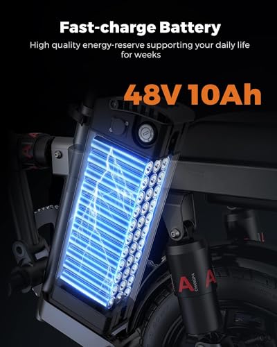 B0FMK4QRGN gal 1 69cfc9b75ebb9 ENGWE Bicicletta elettrica Mini Adulti e Adolescenti - Ebike da città 14" con pneumatico grasso, motore da 250W, batteria da