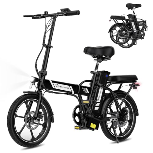 B0FMRJWH44 gal 0 69cfc906e23be EVERCROSS Bicicletta Elettrica per Adulti, 250W Bici da Montagna,16"/20" Pneumatici Grassi E-Bike, Fino a 25KM/H, 36V/48V Bat