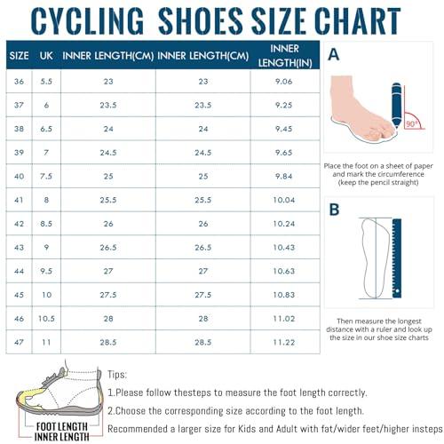 B0FP9H1Z91 gal 3 69cf8f416534f Mateju Scarpe Ciclismo Senza Attacchi Uomo Donna, 36-47 EU Scarpe Ciclismo Senza insenature Nessuna Serratura Antiscivolo Tra