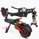 TYOKUM Monopattino Elettrico Adulto,45-55KM 48V 15/18Ah, 10,5/11 pollici Fuoristrada Monopattino Elettrico Adulti Pieghevo... - immagine 2