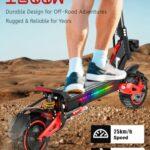 TYOKUM Monopattino Elettrico Adulto,45-55KM 48V 15/18Ah, 10,5/11 pollici Fuoristrada Monopattino Elettrico Adulti Pieghevo... - immagine 3