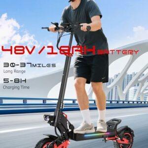 TYOKUM Monopattino Elettrico Adulto,45-55KM 48V 15/18Ah, 10,5/11 pollici Fuoristrada Monopattino Elettrico Adulti Pieghevo... 8 TYOKUM Monopattino Elettrico Adulto,45-55KM 48V 15/18Ah, 10,5/11 pollici Fuoristrada Monopattino Elettrico Adulti Pieghevo... - immagine 4