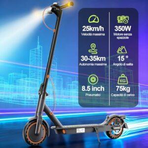 S3-S Monopattino Elettrico,Motore da 350W, 25 km/h, 30-35KM di Autonomia, Turn Signal, 8.5" Scooter Elettrico Pieghevole y... 7 S3-S Monopattino Elettrico,Motore da 350W, 25 km/h, 30-35KM di Autonomia, Turn Signal, 8.5" Scooter Elettrico Pieghevole y... - immagine 3