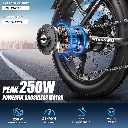 B0FV2Y5CX1 gal 1 69d0bd5ac492b Zylvro U3 Bici Elettrica Pieghevole Adulti, Bicicletta Elettrica con 48V 13Ah Batteria, 20"*3,0" Fat Tire Ebike, 7 Velocit...