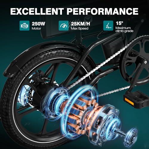 HITWAY Bicicletta Elettrica, Pieghevole E Bike 16/20 Pollici, Motore 250W Velocità Massima 25km/h, Batteria Al Litio 36V 9... 2 B0FXMCBS1G gal 1 69d0bc8113b16 HITWAY Bicicletta Elettrica, Pieghevole E Bike 16/20 Pollici, Motore 250W Velocità Massima 25km/h, Batteria Al Litio 36V 9...