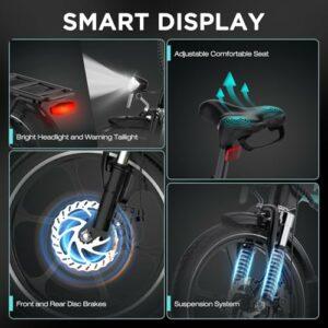 HITWAY Bicicletta Elettrica, Bici Elettrica 16 Pollici, Pieghevole E BIKE Batteria 36V/7,8Ah, Motore 250W, Massima 25km/h,... - immagine 5