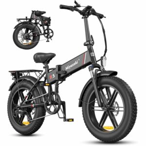 Miyazaki Bicicletta Elettrica Pieghevole per Adulti – Ebike con Motore Brushless – Batteria Rimovibile 48V 14Ah – Bicicletta