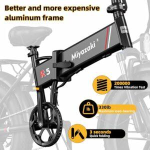 Miyazaki Bicicletta Elettrica Pieghevole per Adulti – Ebike con Motore Brushless – Batteria Rimovibile 48V 14Ah – Bicicletta 8 Miyazaki Bicicletta Elettrica Pieghevole per Adulti – Ebike con Motore Brushless – Batteria Rimovibile 48V 14Ah – Bicicletta - immagine 4