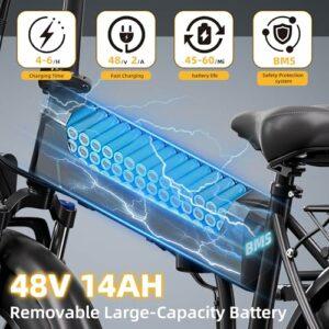 Miyazaki Bicicletta Elettrica Pieghevole per Adulti – Ebike con Motore Brushless – Batteria Rimovibile 48V 14Ah – Bicicletta 9 Miyazaki Bicicletta Elettrica Pieghevole per Adulti – Ebike con Motore Brushless – Batteria Rimovibile 48V 14Ah – Bicicletta - immagine 5