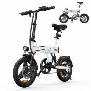 Finbike U1/EB1 Bici Elettrica Pieghevole, 14" Bici Elettrica da 280.8 WH Batteria, Autonomia di 40 KM, Motore 250W, E-Bike... - immagine 2