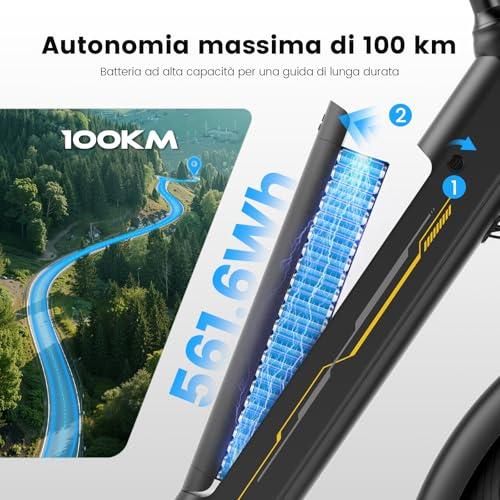 Junglor Bici Elettrica 27,5" donna Motore da 250 W, 36 V 15.6 Ah Batteria Rimovibile, Autonomia fino a 100 km, bicicletta ele 3 B0G4M7649B gal 2 69cfc924df8ef Junglor Bici Elettrica 27,5" donna Motore da 250 W, 36 V 15.6 Ah Batteria Rimovibile, Autonomia fino a 100 km, bicicletta ele