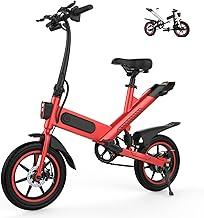 YOBACARID Bici Elettrica Pieghevole, 14" Bici Elettrica da 250W Motore 36V 10.4AH Batteria, Autonomia di 45 KM Bici Pieghe...