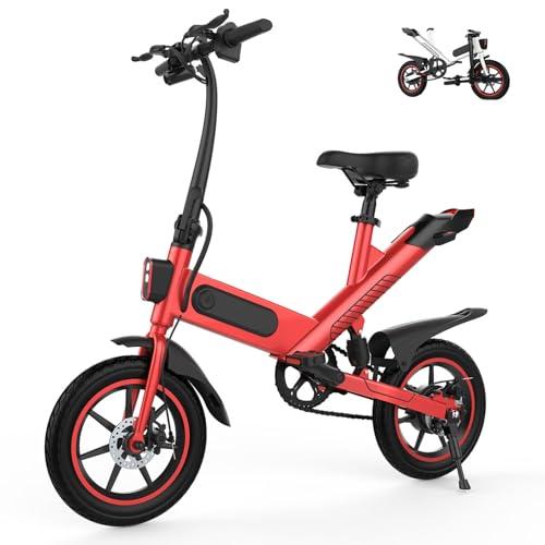 B0G64LQ4SS gal 0 69d0bd6cf2a56 YOBACARID Bici Elettrica Pieghevole, 14" Bici Elettrica da 250W Motore 36V 10.4AH Batteria, Autonomia di 45 KM Bici Pieghe...