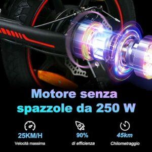 YOBACARID 14" Bici Elettrica Pieghevole, 36V 6.0AH Batteria 250W Motore, Fino a 25-35km, Freni a Doppio Disco e Velocità M... 7 YOBACARID 14" Bici Elettrica Pieghevole, 36V 6.0AH Batteria 250W Motore, Fino a 25-35km, Freni a Doppio Disco e Velocità M... - immagine 3