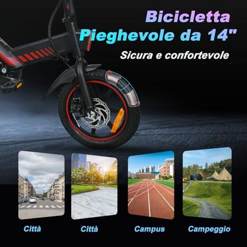 YOBACARID 14" Bici Elettrica Pieghevole, 36V 6.0AH Batteria 250W Motore, Fino a 25-35km, Freni a Doppio Disco e Velocità M... 4 B0G64N3PFP gal 3 69d0bb688fb7f YOBACARID 14" Bici Elettrica Pieghevole, 36V 6.0AH Batteria 250W Motore, Fino a 25-35km, Freni a Doppio Disco e Velocità M...