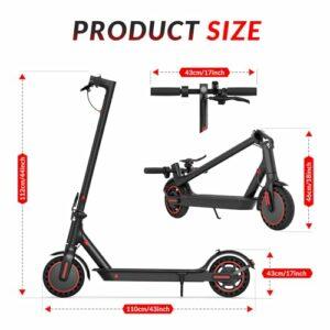 Sypeeot Monopattino elettrico pieghevole per adulti con autonomia di 25-40 km, pneumatici da 8,5 pollici/10 pollici, doppi... - immagine 3