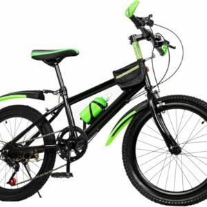 Pinuox Mountain Bike per bambini per ragazzi e ragazze, mountain bike a 7 marce con parafango, bici da 20 pollici per 6 7 8 9