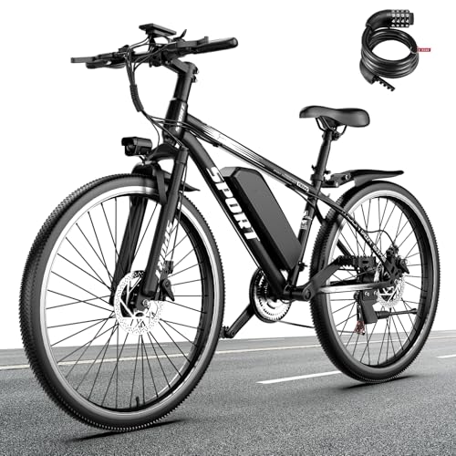 B0GCML9NKZ gal 0 69cf815437e58 ASKGO Bicicletta Elettrica, 26" Pneumatico, 48V 10AH 25km/h Batteria Rimovibile, Autonomia 80 km E-bike, Doppio Sistema Fr...