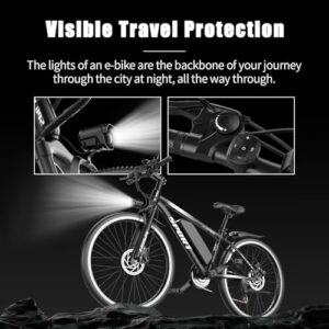 ASKGO Bicicletta Elettrica, 26" Pneumatico, 48V 10AH 25km/h Batteria Rimovibile, Autonomia 80 km E-bike, Doppio Sistema Fr... - immagine 5