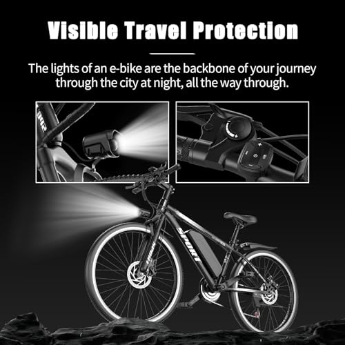 B0GCML9NKZ gal 3 69cf815941818 ASKGO Bicicletta Elettrica, 26" Pneumatico, 48V 10AH 25km/h Batteria Rimovibile, Autonomia 80 km E-bike, Doppio Sistema Fr...