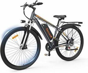Bicicletta elettrica per adulti, VTC e MTB elettrica 29", motore 250 W con batteria 48 V 18,6 AH, 21 velocità e forcella r...