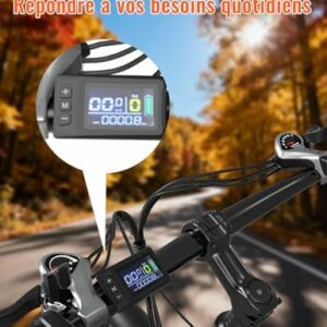 Bicicletta elettrica per adulti, VTC e MTB elettrica 29", motore 250 W con batteria 48 V 18,6 AH, 21 velocità e forcella r... - immagine 3