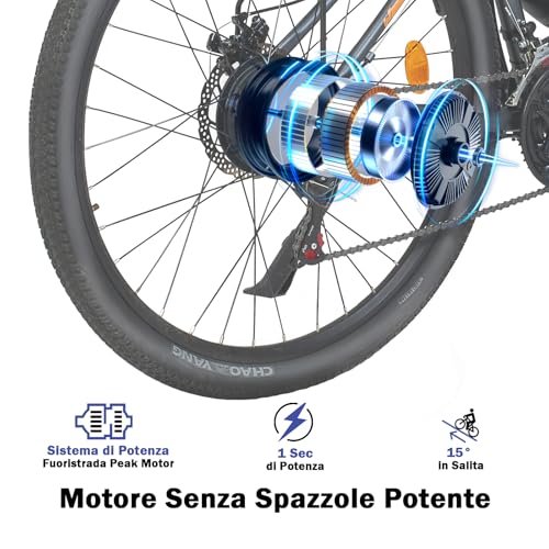 B0GFDB9XWK gal 2 69cf81692c271 TIGUOWISH Bici Elettrica Uomo e Donna, Bicicletta Elettrica 29 Pollici con Motore Posteriore 250W, Autonomia fino a 90 km,...