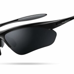 Lamicall Occhiali da Sole Ciclismo Polarizzati - [22g & Design Avvolgente] UV400 Protezione, TR90-Montatura, Nasello Regolabi