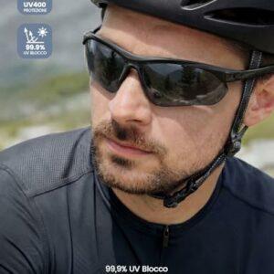 Lamicall Occhiali da Sole Ciclismo Polarizzati - [22g & Design Avvolgente] UV400 Protezione, TR90-Montatura, Nasello Regolabi - immagine 3
