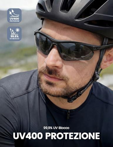 B0GFWSN381 gal 1 69cfbac5878f5 Lamicall Occhiali da Sole Ciclismo Polarizzati - [22g & Design Avvolgente] UV400 Protezione, TR90-Montatura, Nasello Regolabi