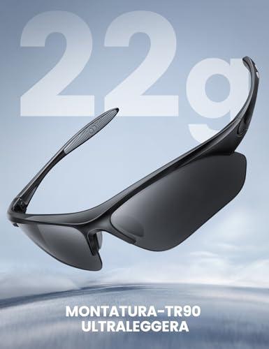 B0GFWSN381 gal 3 69cfbacaee20e Lamicall Occhiali da Sole Ciclismo Polarizzati - [22g & Design Avvolgente] UV400 Protezione, TR90-Montatura, Nasello Regolabi