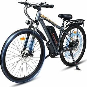 TIGUOWISH Bici Elettrica Uomo Adulti 29" - 250W, Batteria 48V 18.6Ah, Autonomia 50-90km, 25km/h, 21 Marce, Sospensione Idr...